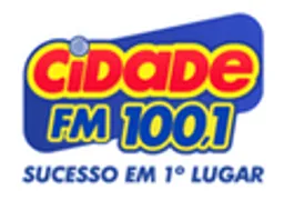 Rádio Cidade 100.1 FM Foz 로고 — 브라질