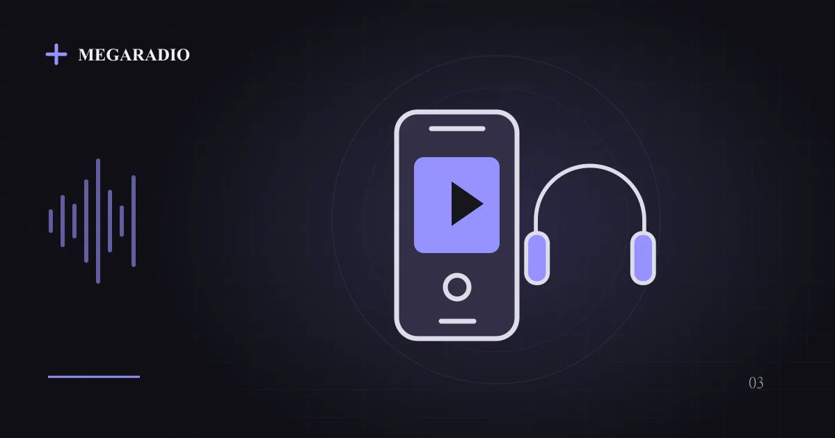 Illustration eines Mobiltelefons neben einem Kopfhörer